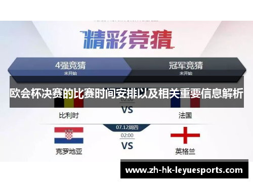 欧会杯决赛的比赛时间安排以及相关重要信息解析